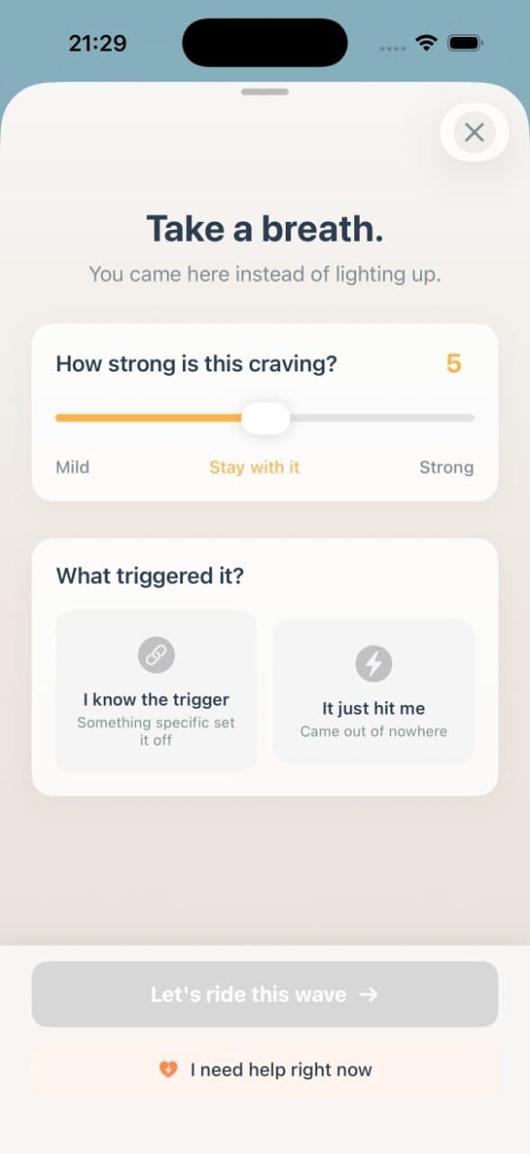 Take a breath: rate intensity and identify trigger